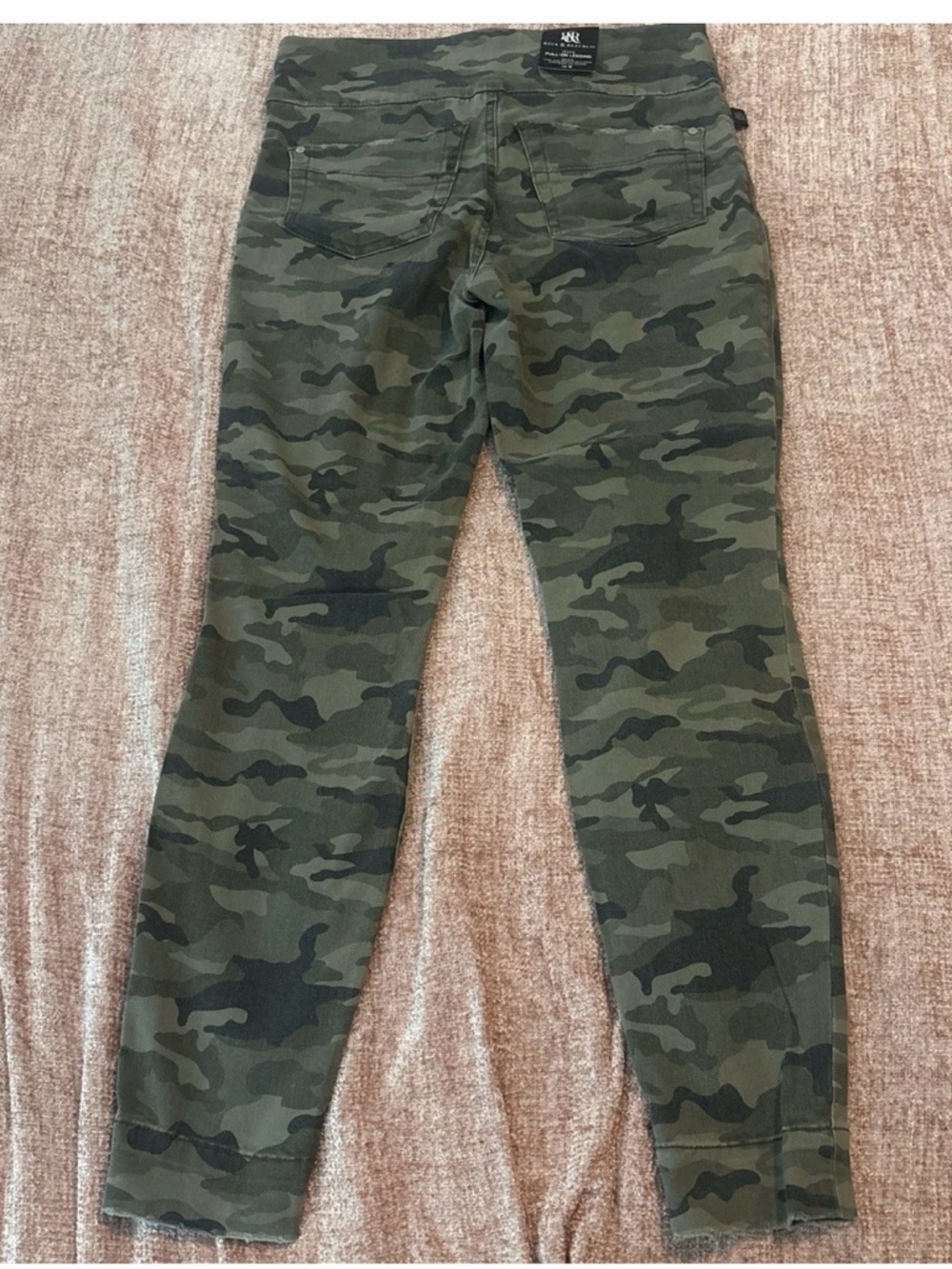 Camo Skinny Pants - Olive Green Camouflage